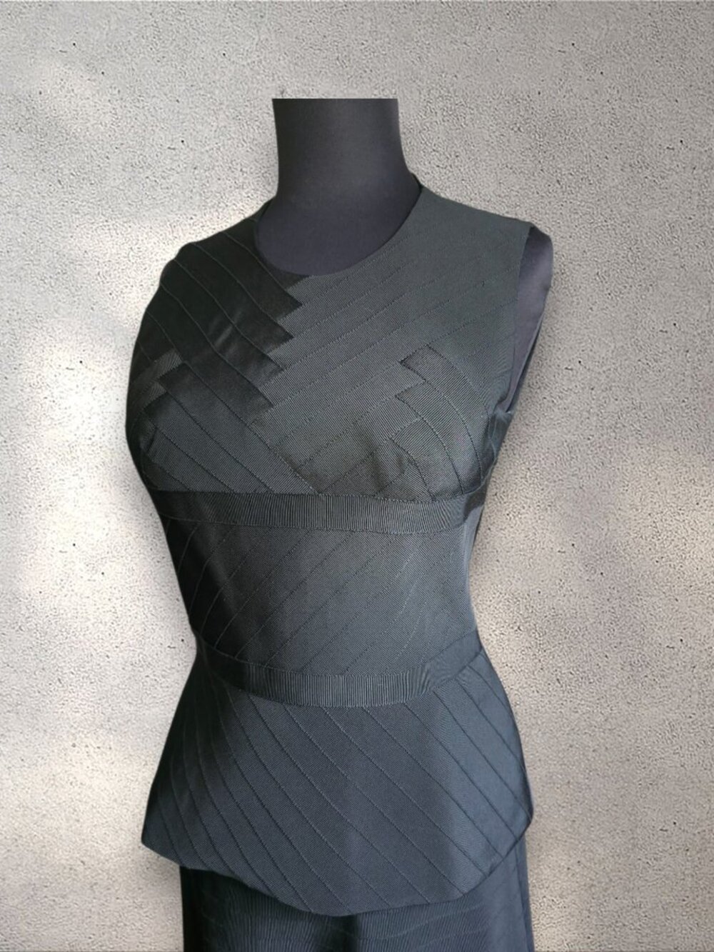 Prada Black Grosgrain Ribbon Blouse - Size 12 NWT